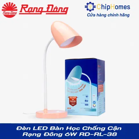 Đèn LED Bàn Học Chống Cận Rạng Đông 6W RD-RL-38 - Màu hồng