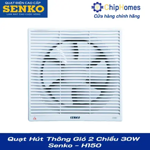 Quạt Hút Thông Gió 2 Chiều 30W Senko - H150