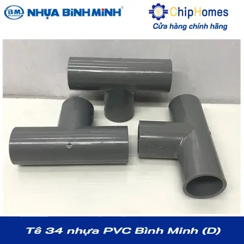 Tê 34 nhựa PVC Bình Minh - Loại Dày
