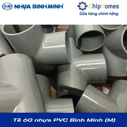 Tê 60 nhựa PVC Bình Minh - Loại Mỏng