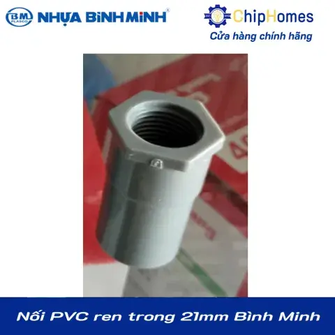 Nối PVC ren trong 21mm Bình Minh loại dày