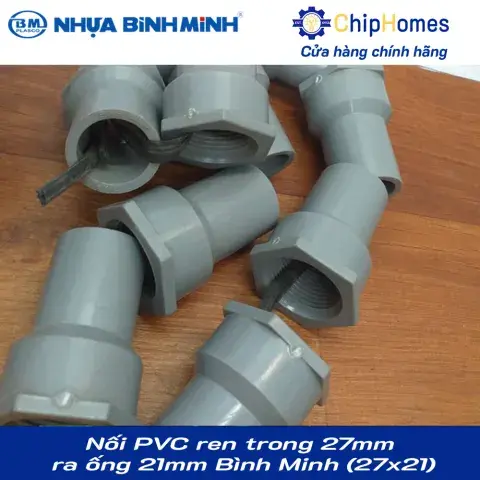 Nối PVC ren trong 27mm ra ống 21mm Bình Minh