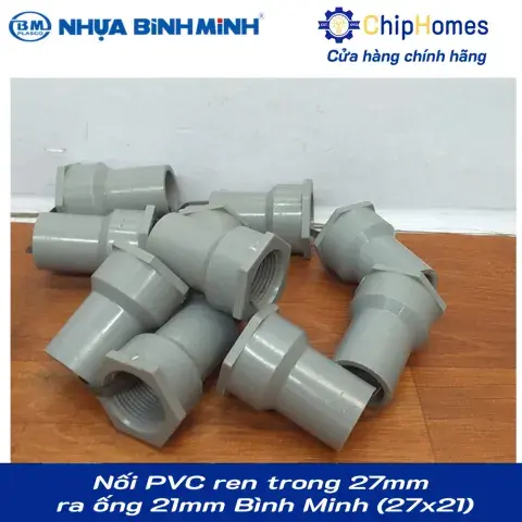 Nối PVC ren trong 27mm ra ống 21mm Bình Minh