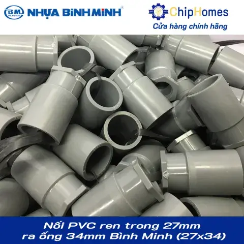 Nối PVC ren trong 27mm ra ống 34mm Bình Minh loại dày