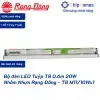 Bộ đèn LED Tuýp T8 0.6m 20W Nhôm Nhựa Rạng Đông - T8 M11-10Wx1