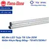 Bộ đèn LED Tuýp T8 1.2m 20W Nhôm Nhựa Rạng Đông - T8 M11/20Wx1