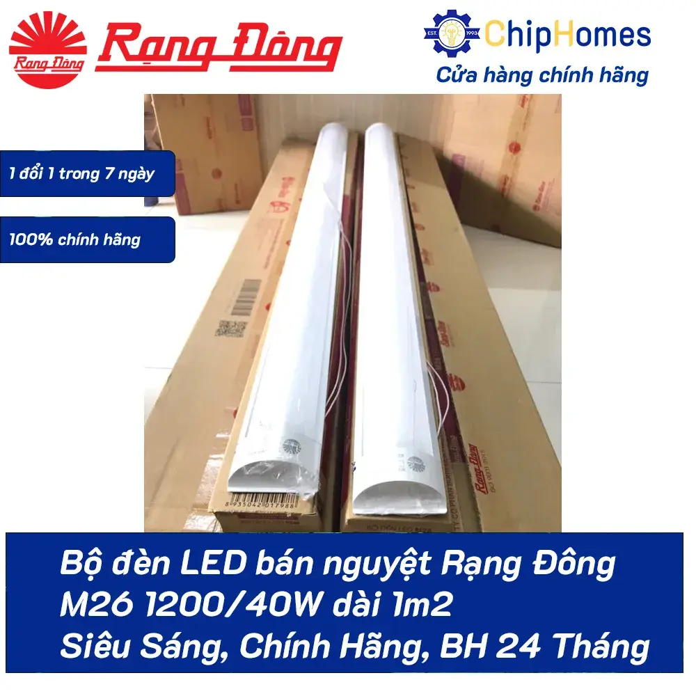 Bộ đèn LED bán nguyệt Rạng Đông - M26 1200-40W dài 1m2 