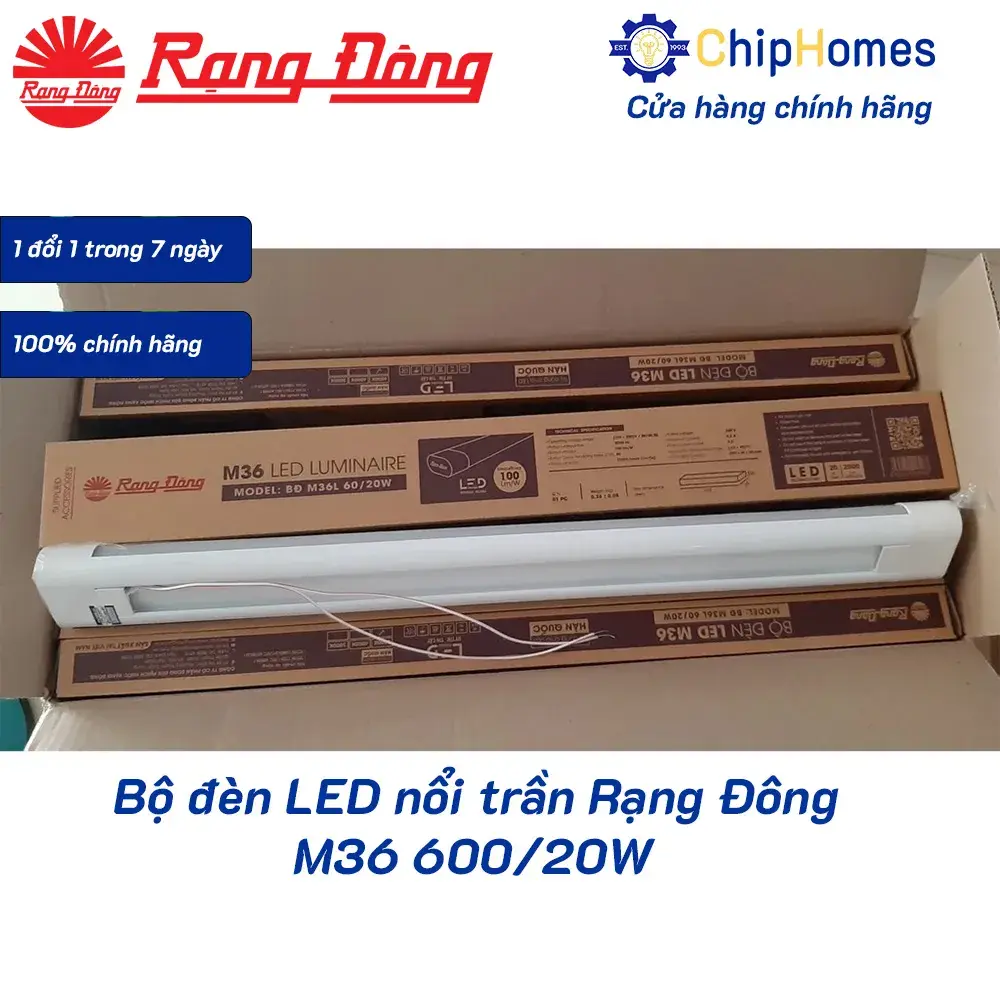 Bộ đèn LED nổi trần Rạng Đông M36 600-20W