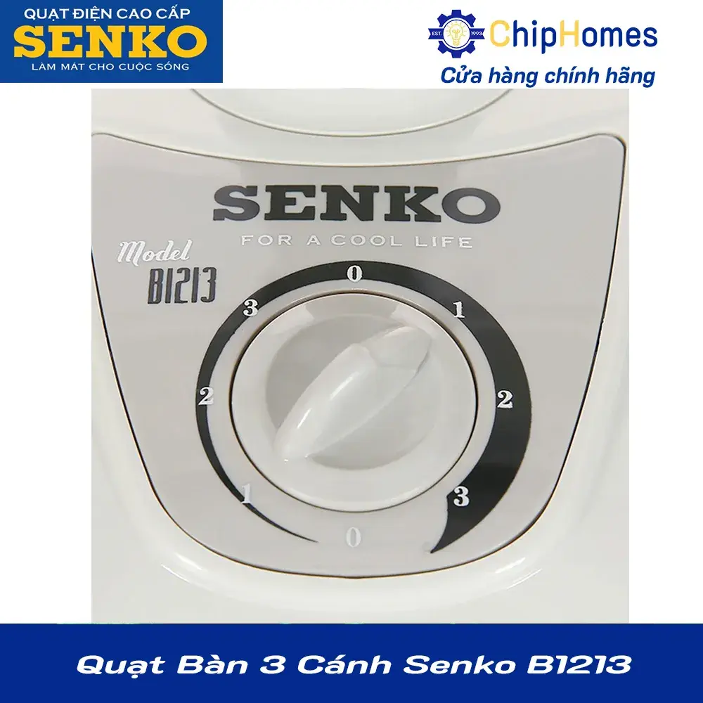 Quạt Bàn 3 Cánh Senko B1213 - Công tắc xoay