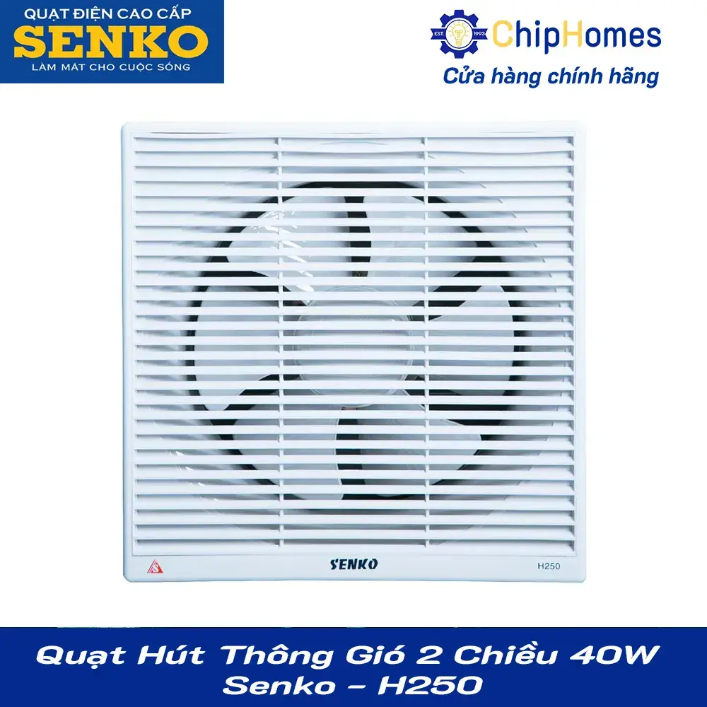 Quạt Hút Thông Gió 2 Chiều 40W Senko - H250 - ảnh mặt trước