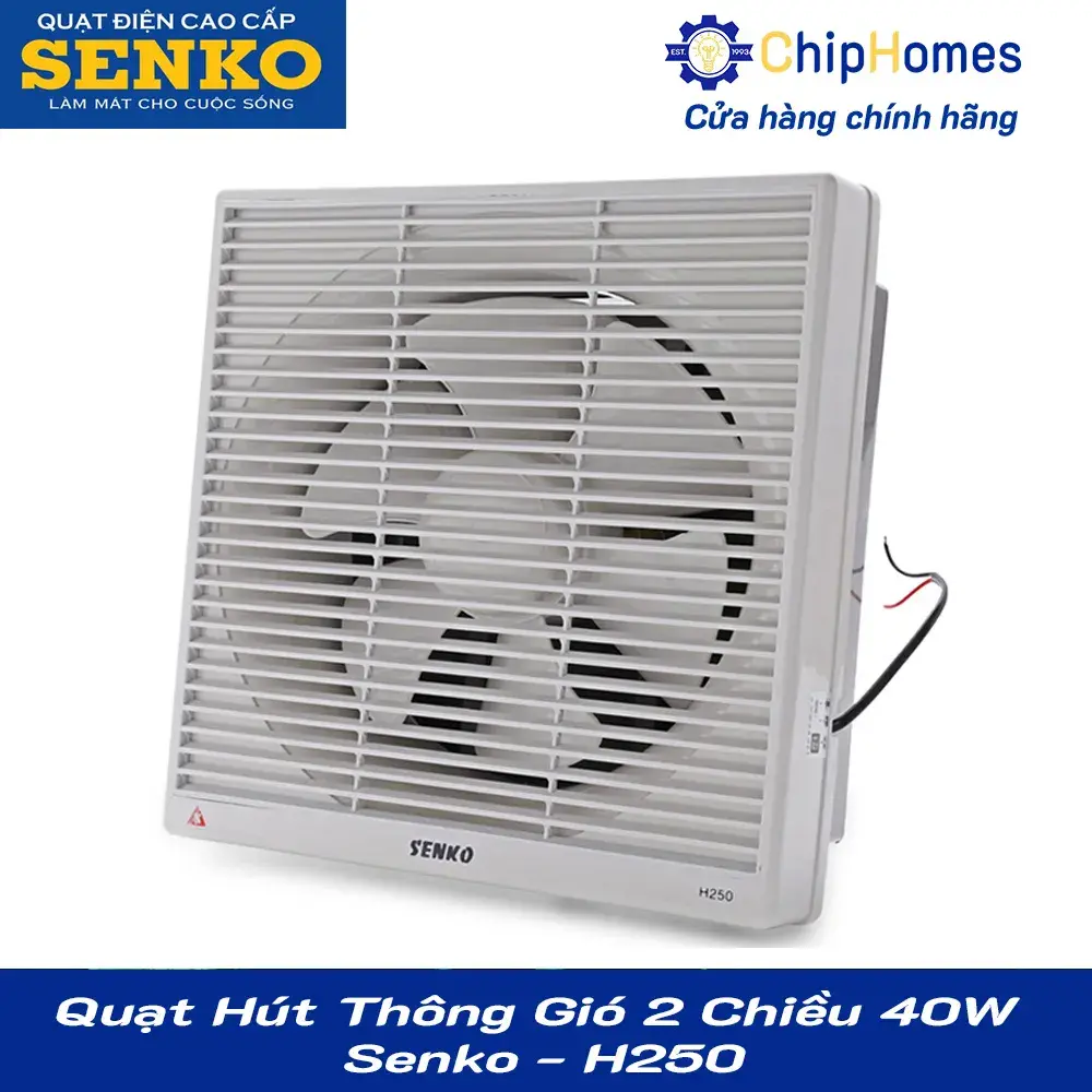 Quạt Hút Thông Gió 2 Chiều 40W Senko - H250 - ảnh mặt trước