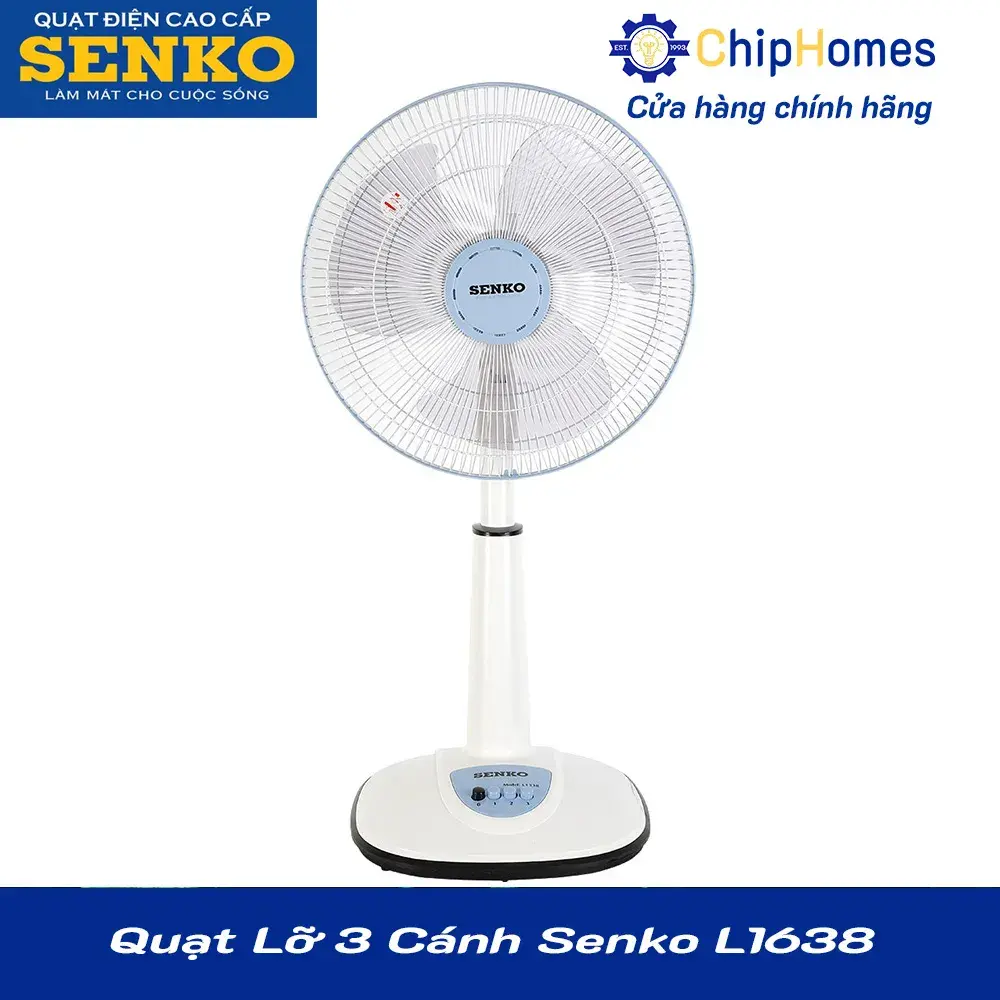 Quạt Lỡ 3 Cánh Senko L1638 - Màu trắng