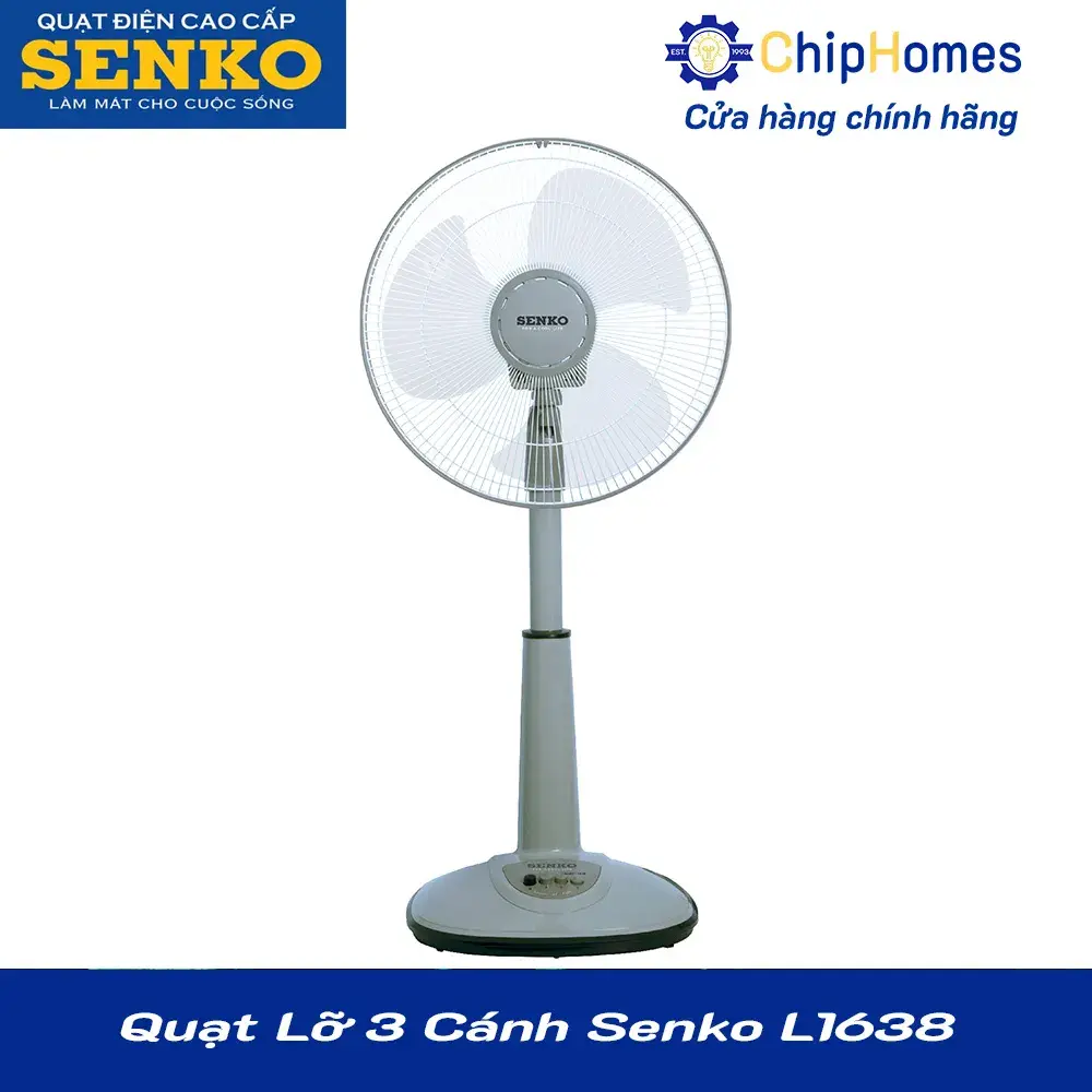 Quạt Lỡ 3 Cánh Senko L1638 - Màu xám