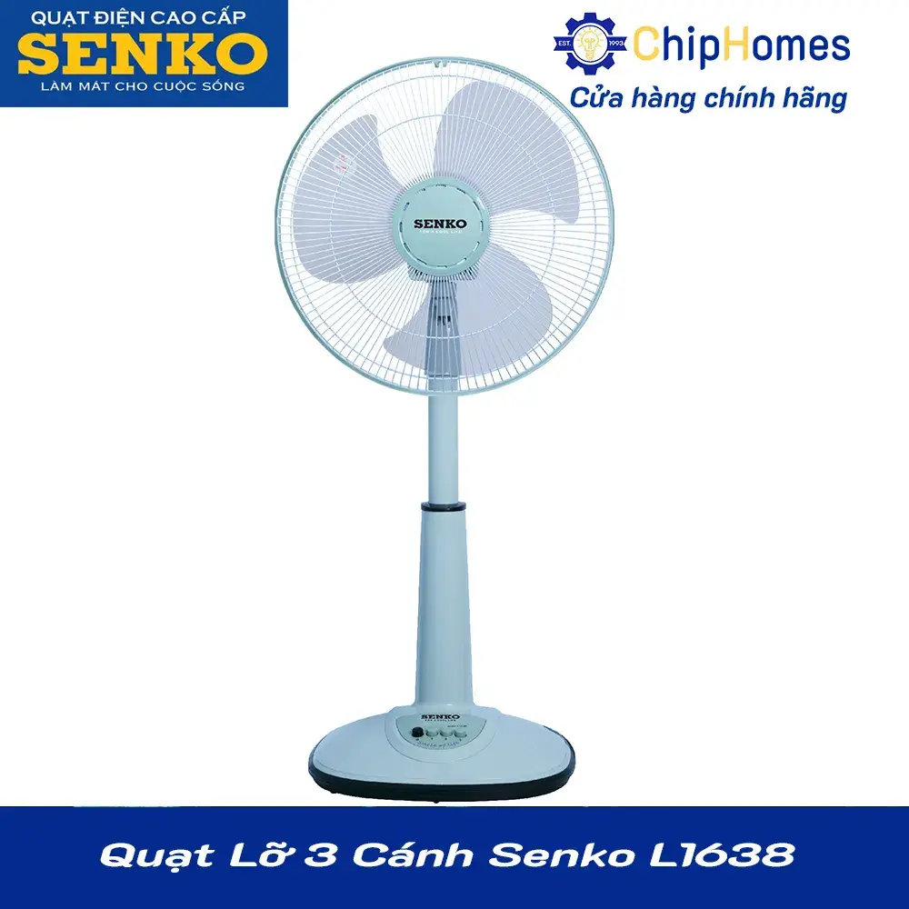 Quạt Lỡ 3 Cánh Senko L1638 - Màu xanh dương