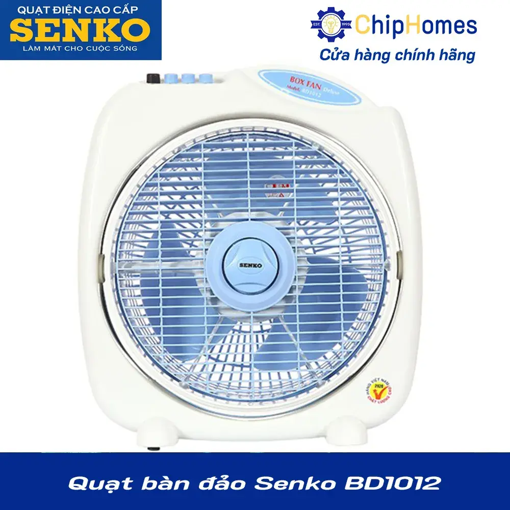 Quạt bàn đảo Senko BD1012 - màu kem môn