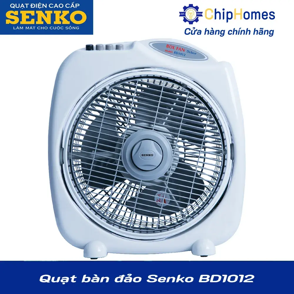 Quạt bàn đảo Senko BD1012 - Màu kem nâu