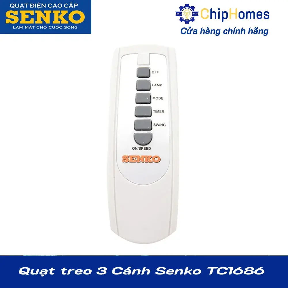 Quạt treo tường Senko TR1683 có điều khiển từ xa - Ảnh remote