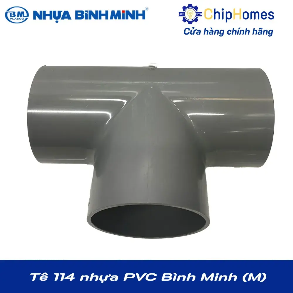 Tê 114 nhựa PVC Bình Minh - Loại Mỏng