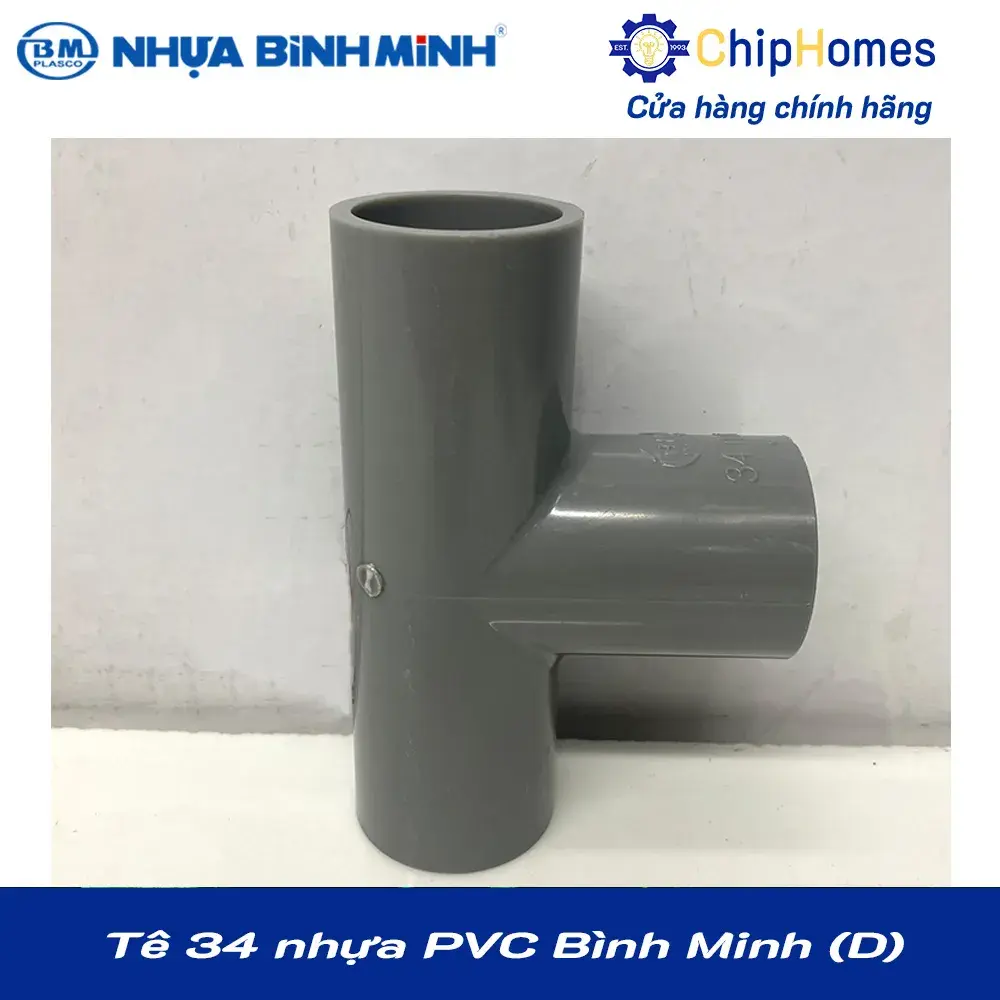 Tê 34 nhựa PVC Bình Minh - Loại Dày