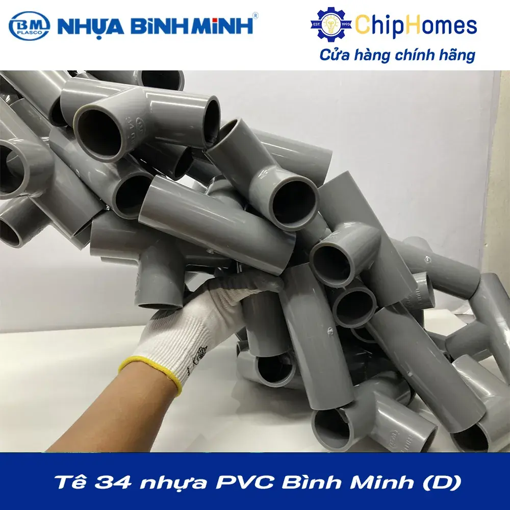 Tê 34 nhựa PVC Bình Minh - Loại Dày