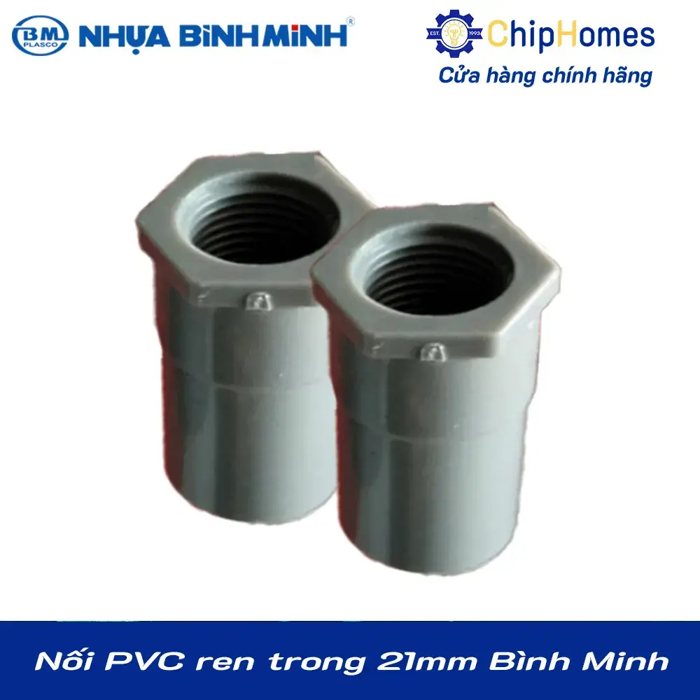 Nối PVC ren trong 21mm Bình Minh loại dày
